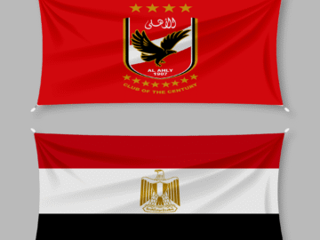 Al Ahly Soccer Club and Egypt Country Flag