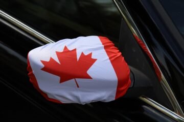 Canada Flag Car Mirror Covers, Universal Fit for Side Mirrors, Patriotic Auto Accessory for Patriotic events, Sports Events, and Parades, Universal Fit, 2 Pack