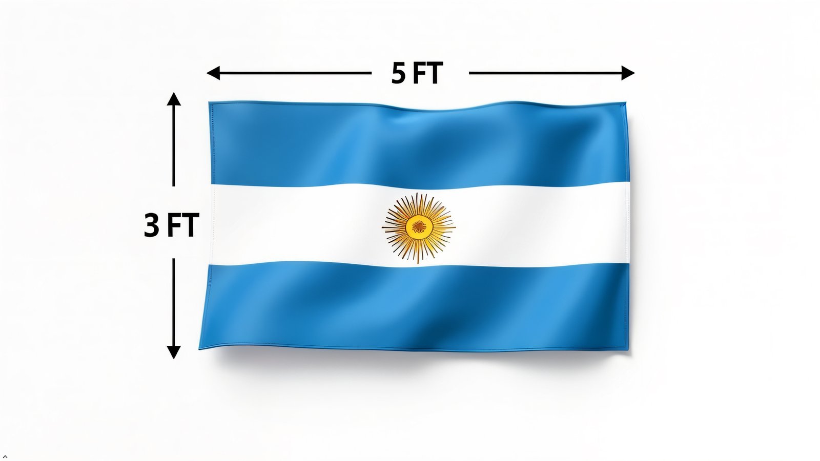 Argentina National Flag Shoulder Body Cape, 3 x 5 Feet, Lightweight Polyester, Double Sided, with Arm Sleeves, Soccer Fans USA (Argentina) - Image 6