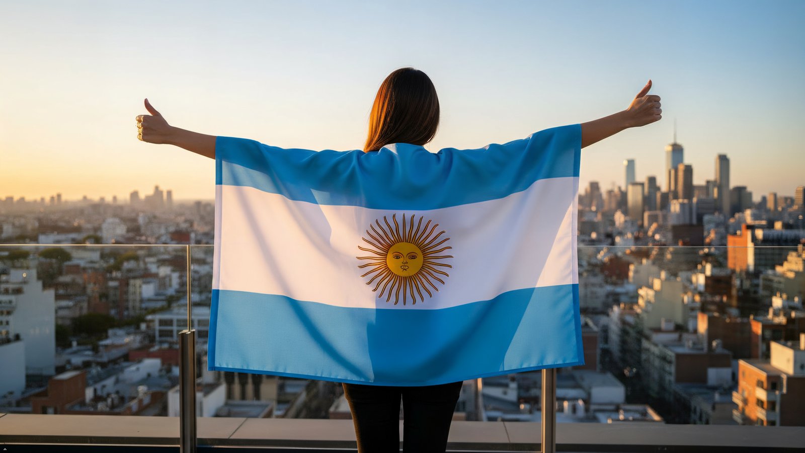 Argentina National Flag Shoulder Body Cape, 3 x 5 Feet, Lightweight Polyester, Double Sided, with Arm Sleeves, Soccer Fans USA (Argentina) - Image 8