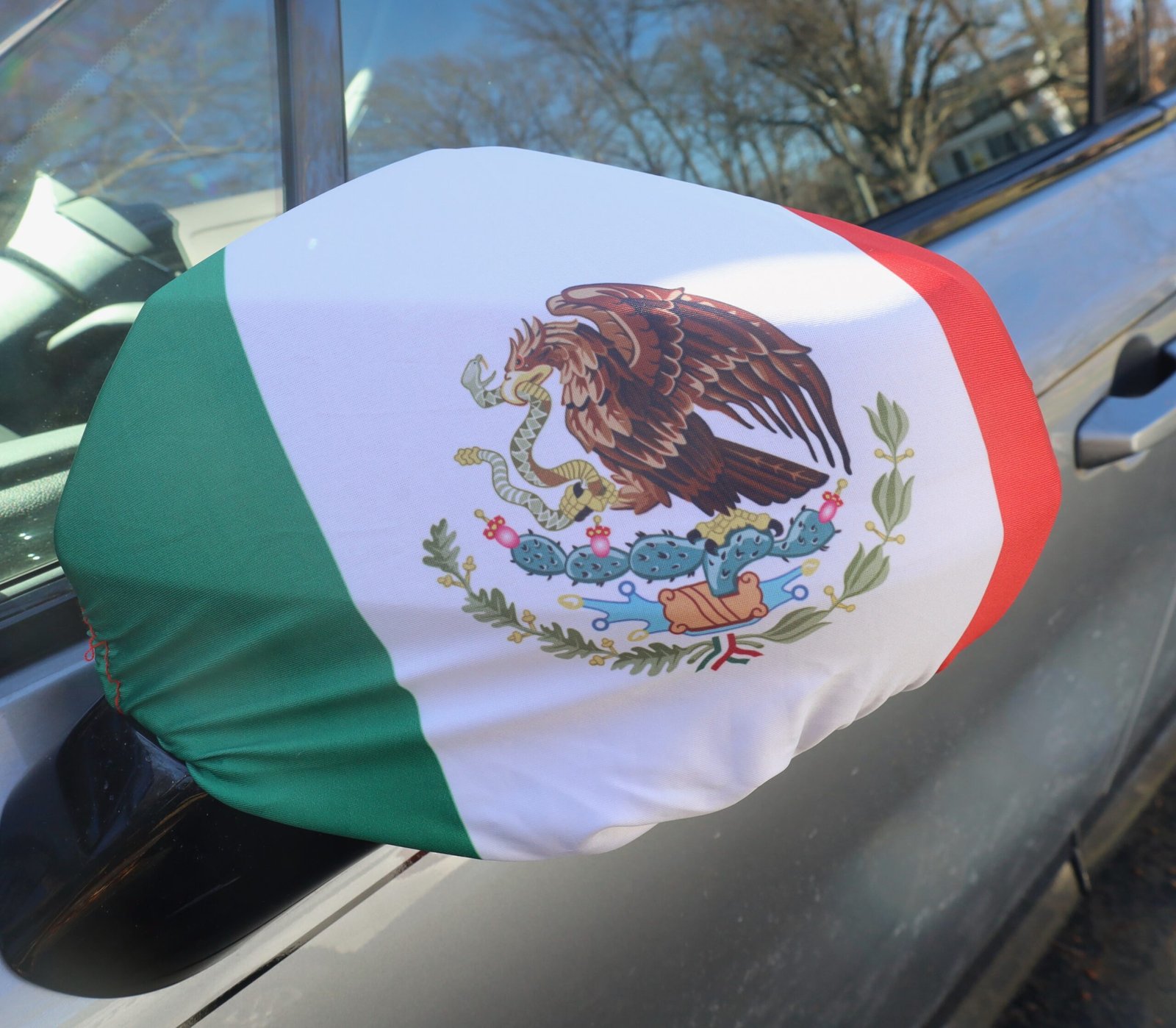 Mexico Car Mirror Cover Flag Wrap – | Vehicle Fan Accessory | National Team Support | Fits Most Sedans/SUVs - Image 6