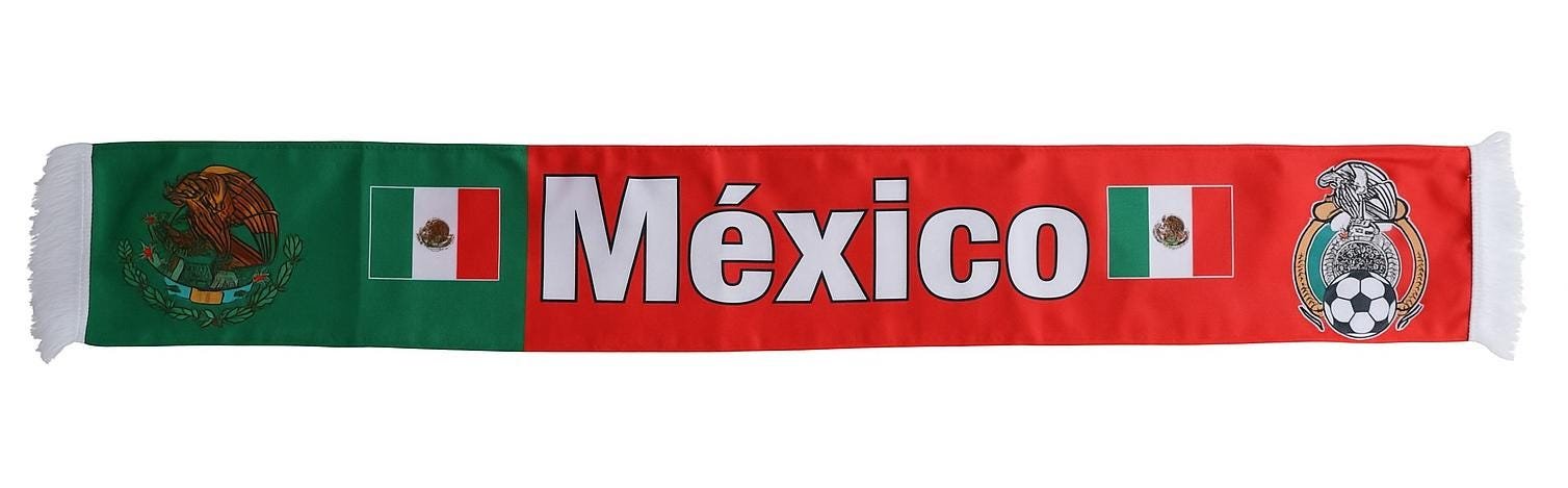 Mexico Flag Scarf, Red, Green and White National Design, Patriotic Fan Wear - Image 6