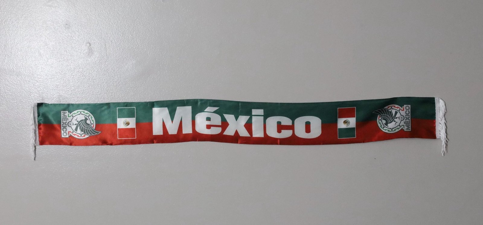 Mexico Flag Scarf, Red, Green and White National Design, Patriotic Fan Wear - Image 3