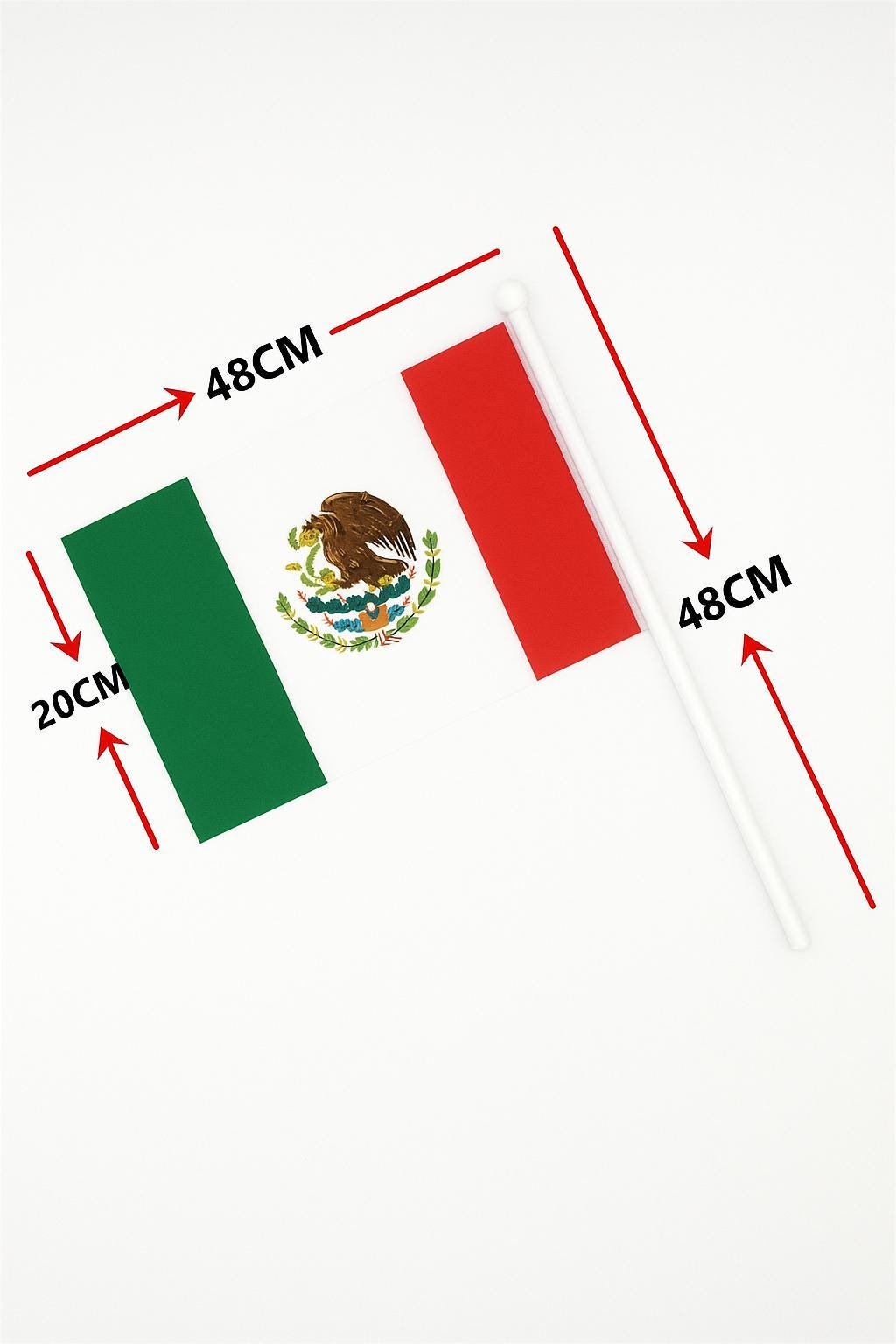 Mexico Flag Car Banner, Mini Mexico Pennant with Gold Tassels - Image 4
